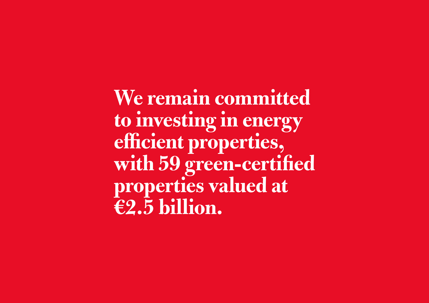 An image of a quote from the annual report on a red backgroud