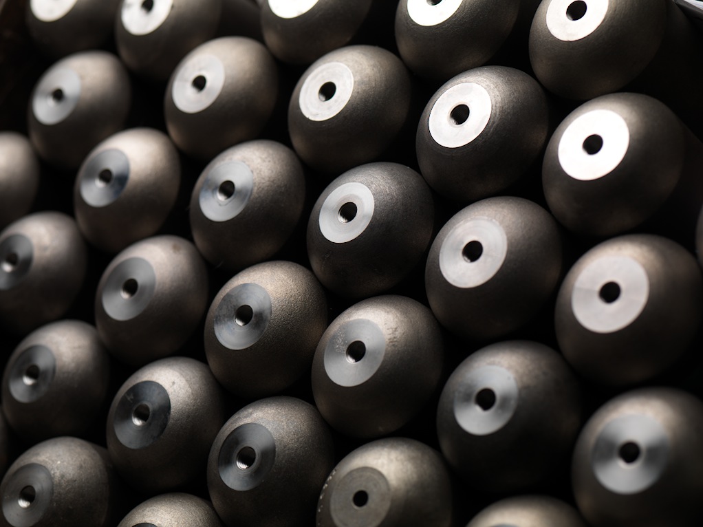 A close up of precision manufactured parts